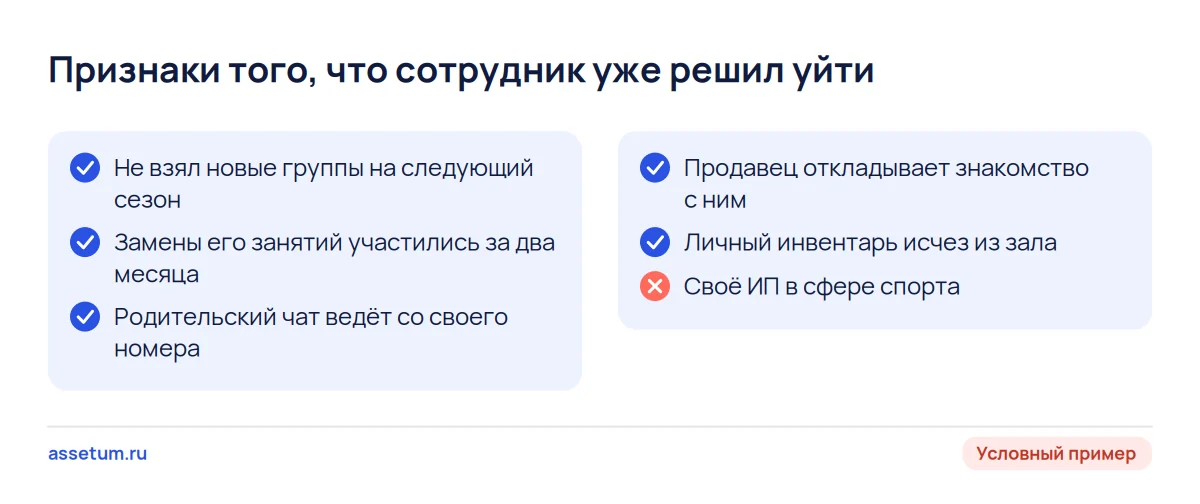 Чек-лист из шести признаков того, что тренер детского клуба решил уйти, и документов, по которым их проверяют